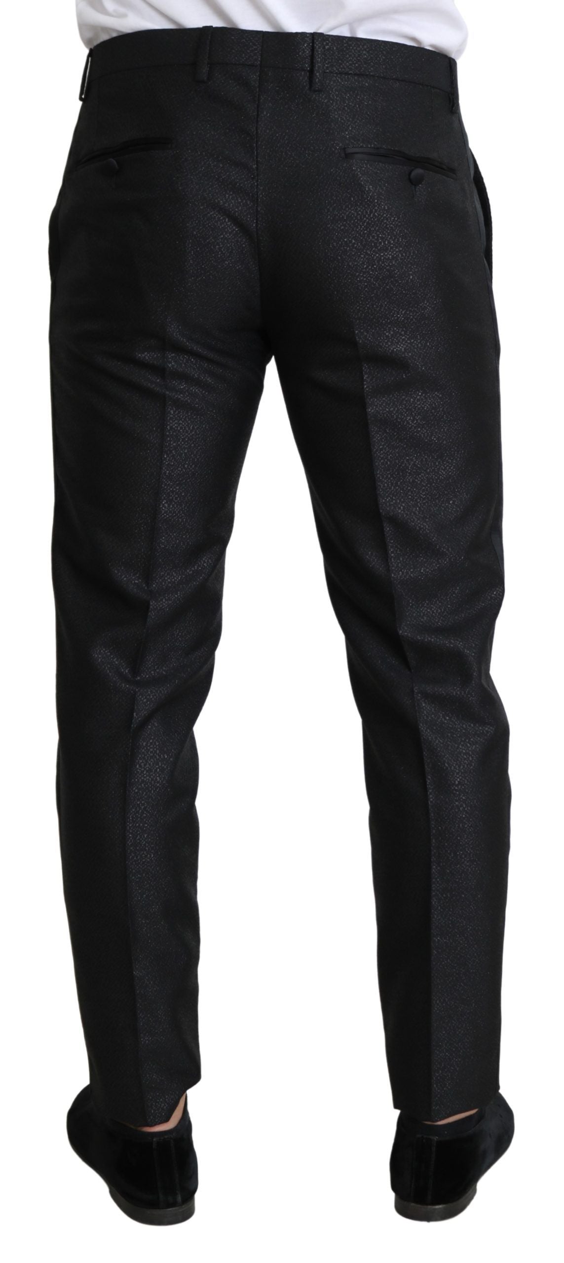 Dolce & Gabbana Siyah Metalik Dar Pantolon Elbise